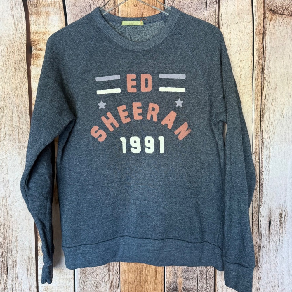Alternative Apparel Ed Sheeran‎ 1991 Graphic Sweatshirt Casual Soft Music Medium